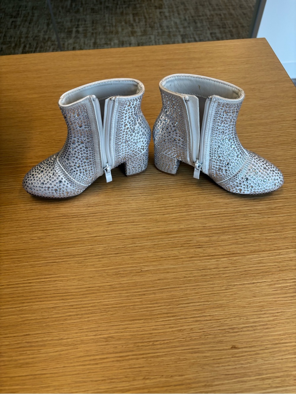 Silver Crystal-Embellished Ankle Boots - Picture 2 of 3